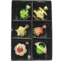 Weihnachtsbaumschmuck Set mit sechs verschiedenen Ornamenten