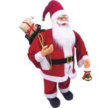 Dekorativer Weihnachtsmann mit Geschenken und Glocke