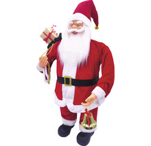 Dekorative Weihnachtsmannfigur mit Geschenkesack und Glocke
