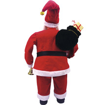 Weihnachtsmann Figur mit Geschenkesack von hinten