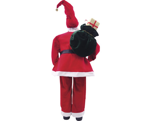 Rückansicht einer Weihnachtsmannfigur mit Geschenkesack