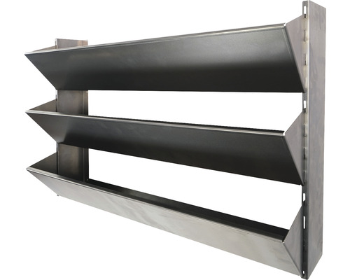 Edelstahl-Pflanzgefäß mit drei Ebenen zur Wandmontage