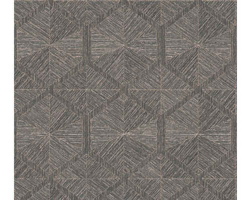Vliestapete 38690-2 Geometrisch grau-bronze
