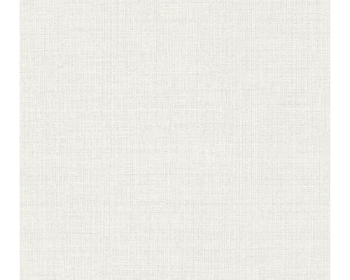 Vliestapete 38694-3 Uni Leinenoptik weiß-grau