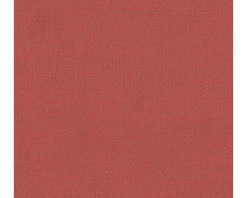 Vliestapete 38694-6 Uni Leinenoptik Rot-gold Tapete mit feiner Gewebestruktur