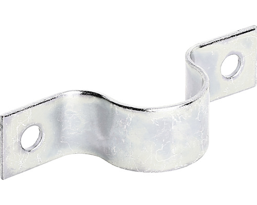Holzzaunbeschlag Rohrschelle Alberts 86,5 x 20 x 2 mm Rohrschelle aus Metall mit zwei Befestigungslöchern
