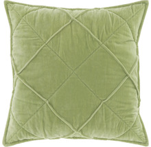 Quadratisches Kissen mit gestepptem Rautenmuster