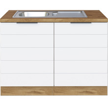 Küchenspüle mit Unterschrank und zwei Türen