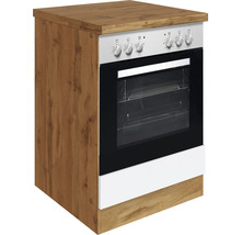 Küchenherd mit Backofen und Holzoptik