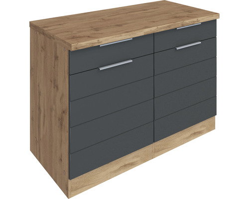 Kommode mit sechs Schubladen und Griffen