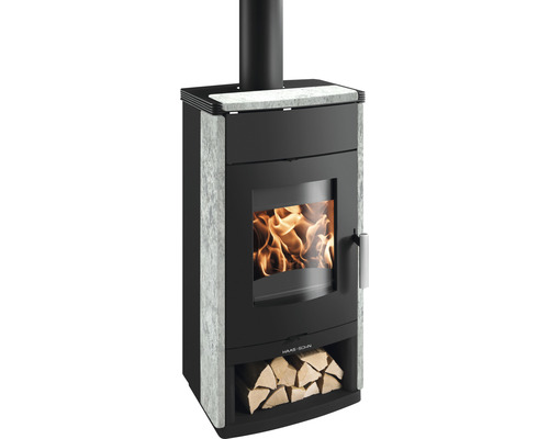 Kaminofen Haas & Sohn Montegrotto-II 305.15-ST Serpentino 7 kW mit Holzfach