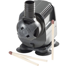 Kleine Teichpumpe mit Saugfüßen und Durchflussregler