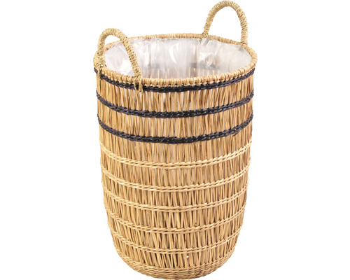 Geflochtener Übertopf mit Griffen