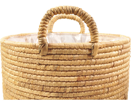 Korb aus Wasserhyazinthe mit Griffen