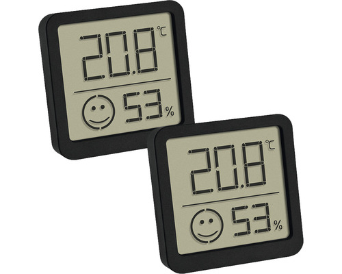 Zwei digitale Hygrometer zur Messung von Temperatur und Luftfeuchtigkeit