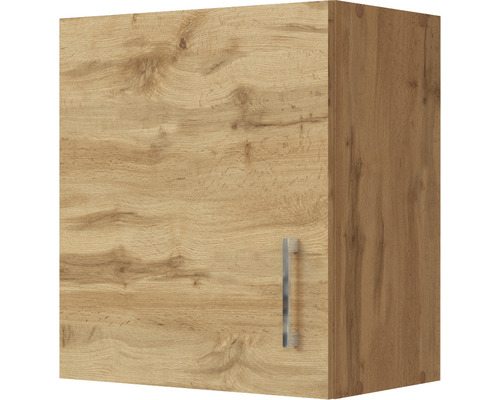Hängeschrank Held Möbel Sorrento 50x34x57 cm eiche hell matt/eiche hell mit Drehtüre Wandschrank mit Holzmuster und Griff