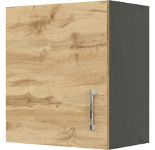 Hängeschrank mit Holztür und Metallgriff