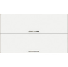 Weißer Badezimmerschrank mit zwei Schubladen und Griffen