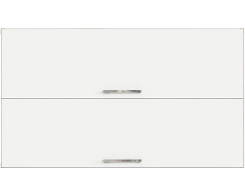 Weißer Badezimmerschrank mit zwei Schubladen und Griffen