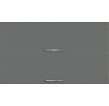 Grauer Bad-Hängeschrank mit zwei Türen und Griffen