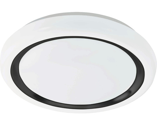 Weiße Deckenleuchte mit schwarzem Ring