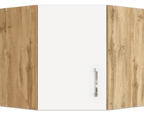 Hängeschrank mit Holzstruktur und Griff