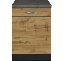 Unterschrank mit Schublade, Holzeffekt und Metallgriff