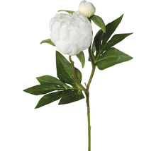 Künstliche Pfingstrose mit Blüte und Knospe