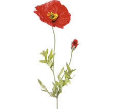 Kunstblume Mohn mit Knospe