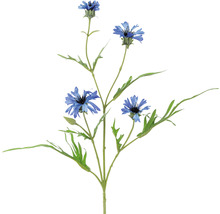 Künstliche Kornblume mit Blättern