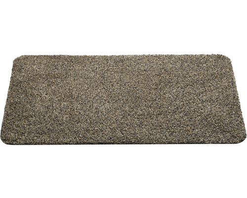 Rechteckige Fußmatte mit hochflorigem Textil