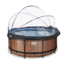 Aufstellpool Framepool-Set EXIT WoodPool rund Ø 360x122 cm inkl. Sandfilteranlage, Abdeckung, Wärmepumpe & Leiter Holzoptik-thumb-2 Aufstellpool Framepool-Set EXIT WoodPool rund Ø 360x122 cm inkl. Sandfilteranlage, Abdeckung, Wärmepumpe & Leiter Holzoptik-thumb-2