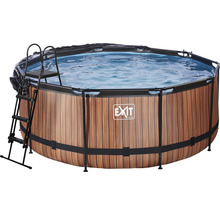 Aufstellpool Framepool-Set EXIT WoodPool rund Ø 360x122 cm inkl. Sandfilteranlage, Abdeckung, Wärmepumpe & Leiter Holzoptik-thumb-0 Aufstellpool Framepool-Set EXIT WoodPool rund Ø 360x122 cm inkl. Sandfilteranlage, Abdeckung, Wärmepumpe & Leiter Holzoptik-thumb-0