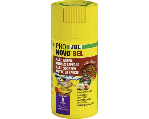 Granulatfutter JBL PRONOVO BEL GRANO Gr. S 100 ml JBL Pro Novo Bel Fischfutter Dose für alle Fischarten