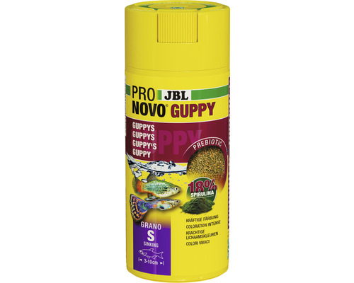 Granulatfutter JBL PRONOVO GUPPY GRANO Gr. S 250 ml