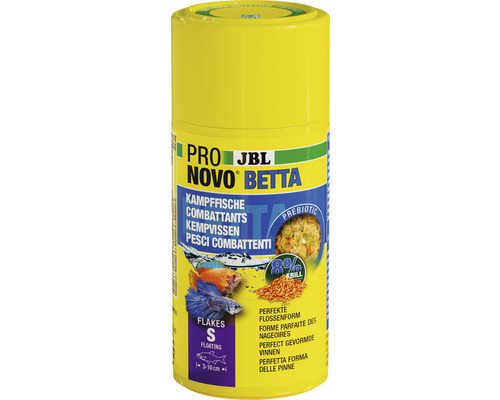 Flockenfutter JBL PRONOVO BETTA FLAKES Gr. S 100 ml JBL Pro Novo Betta Fischfutter für Kampffische