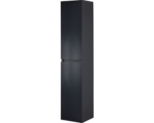 Hochschrank Sanox Frozen 3D 170x35x35 cm mit 2 Türen schwarz matt