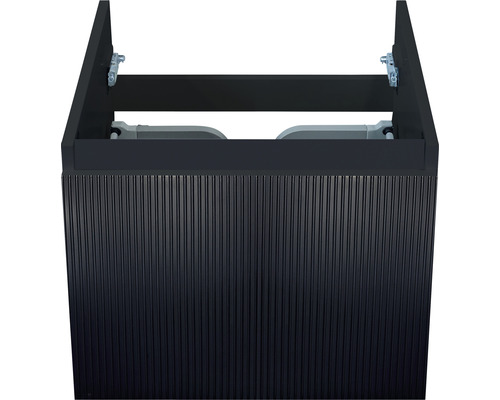 Waschbeckenunterschrank Sanox Frozen 3D 40x40x45 cm ohne Waschbecken schwarz matt