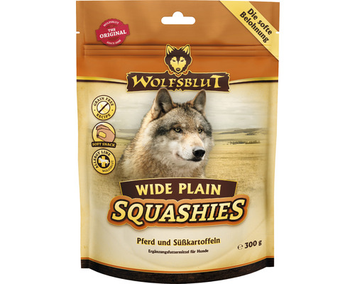 Hundesnack WOLFSBLUT Wide Plain Squashies mit wertvollen Superfoods, getreidefrei, Glutenfrei 300 g