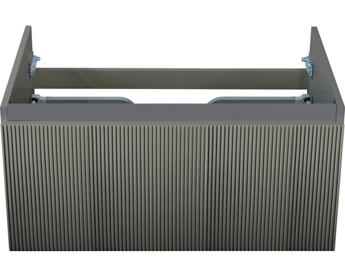 Waschbeckenunterschrank Sanox Frozen 3D 40x80x45 cm ohne Waschbecken petrol Waschbeckenunterschrank mit gerillter Front