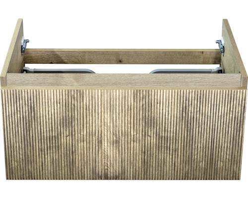 Waschbeckenunterschrank Sanox Frozen 3D 40x80x45 cm ohne Waschbecken französische Eiche Waschbeckenunterschrank Sanox Frozen 3D 40x80x45 cm ohne Waschbecken französische Eiche