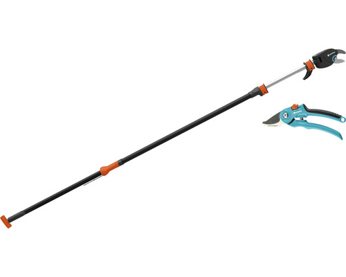 Teleskop-Baumschneider und -Strauchschneider GARDENA StarCut 410 plus Gardena Baumpflegeset mit Teleskopstiel und Gartenschere