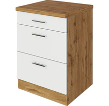 Nachttisch mit drei Schubladen und Griffen