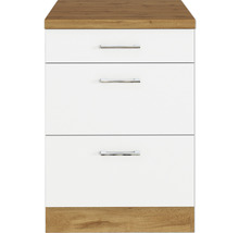 Kommode mit drei Schubladen und Griffen