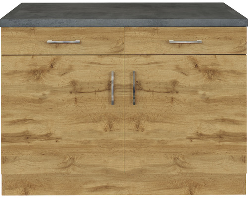 Waschbeckenunterschrank mit zwei Schubladen und zwei Türen