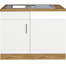 Spültischunterschrank mit Spüle aus Edelstahl