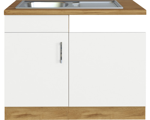 Spültischunterschrank mit Spüle aus Edelstahl