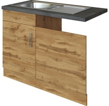 Küchenspüle mit Unterschrank in Holzoptik