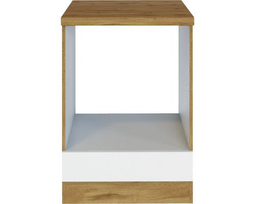 Küchenunterschrank mit Holz- und weißen Elementen
