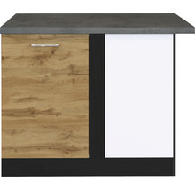 Küchenunterschrank mit Arbeitsplatte, einer Tür und einem offenen Fach